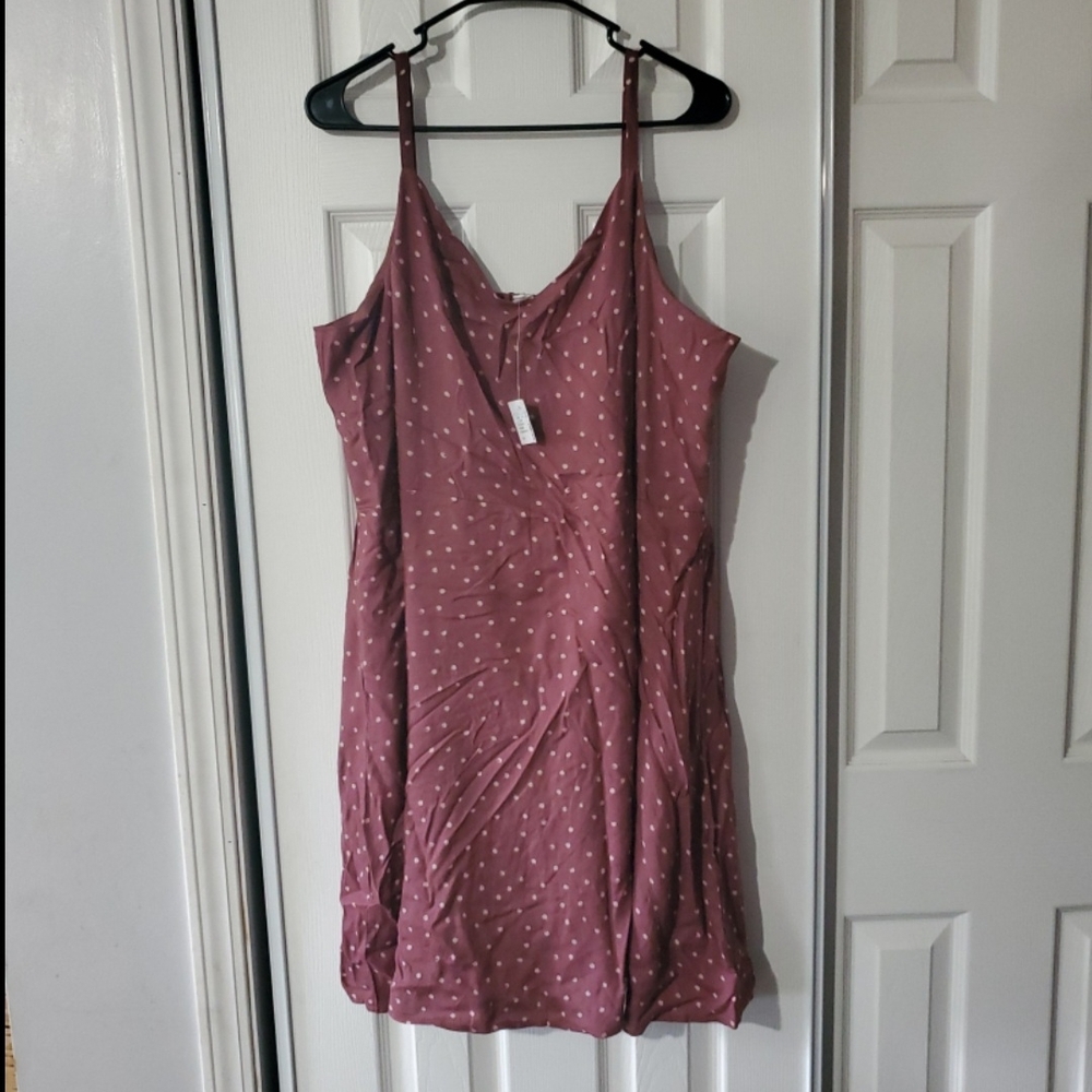 Maurices Mauve Polka Dot Dress